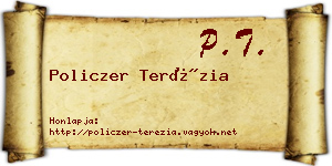 Policzer Terézia névjegykártya